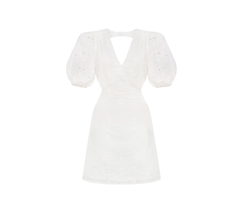 Сукня міні з відкритою спинкою молочний cher17