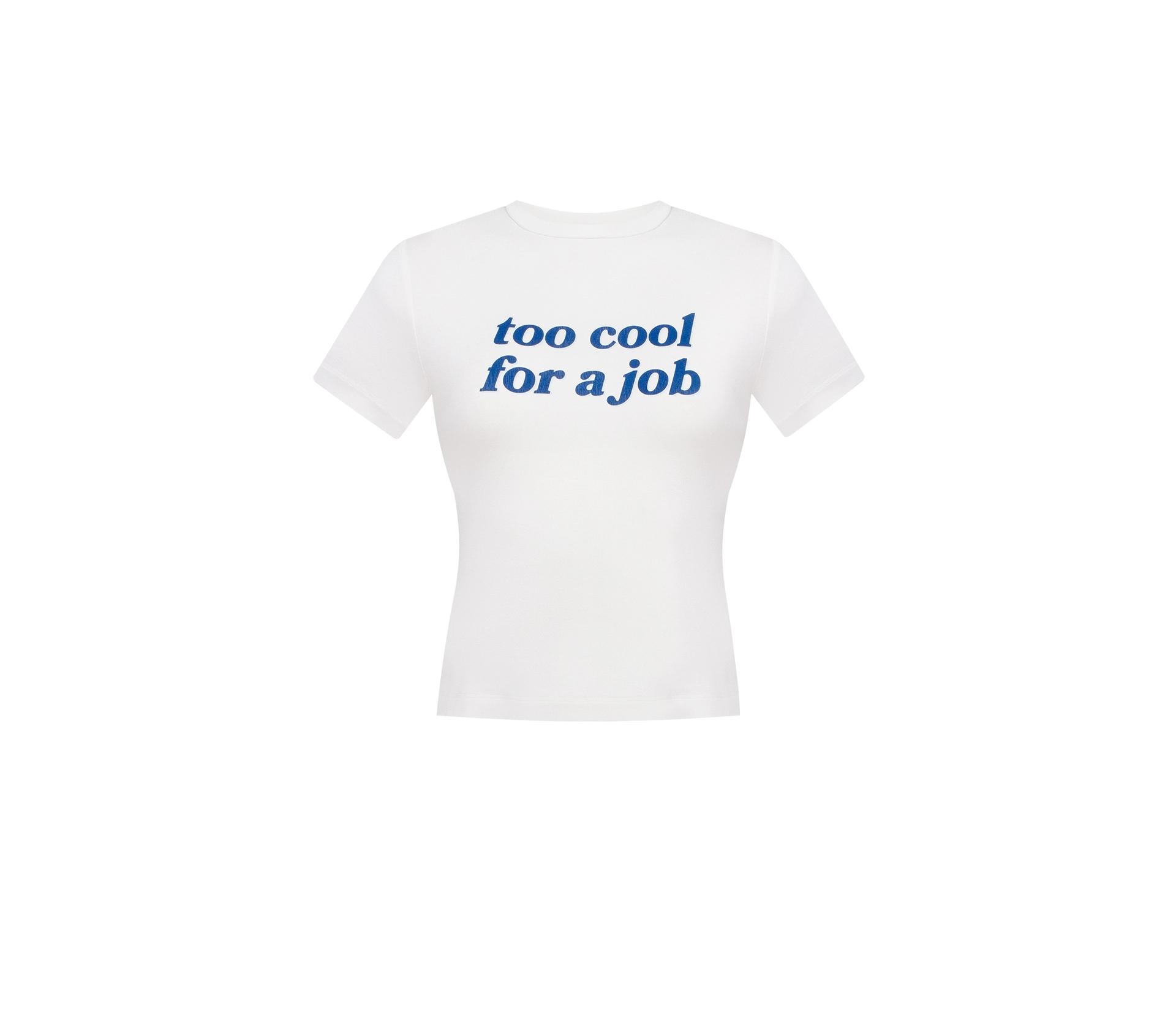 Футболка  «Too cool for a job» молочний в Україні