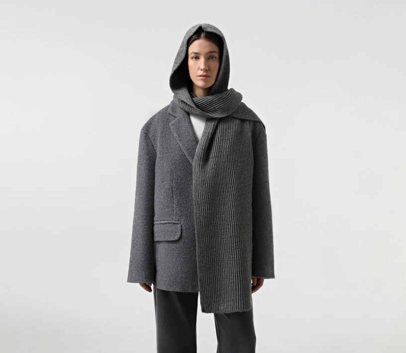 Шарф-шапка сірий в Україні