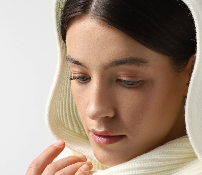 Шарф-шапка молочний в інтернет-магазині