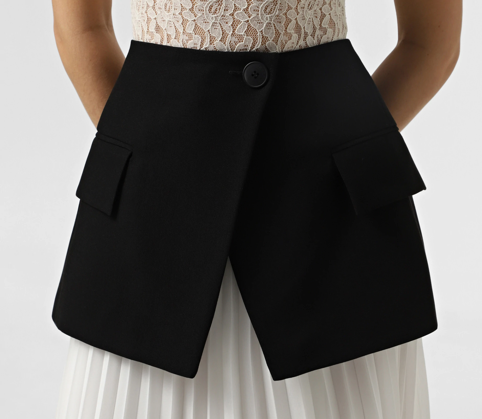 Баска з брючної тканини чорний замовити