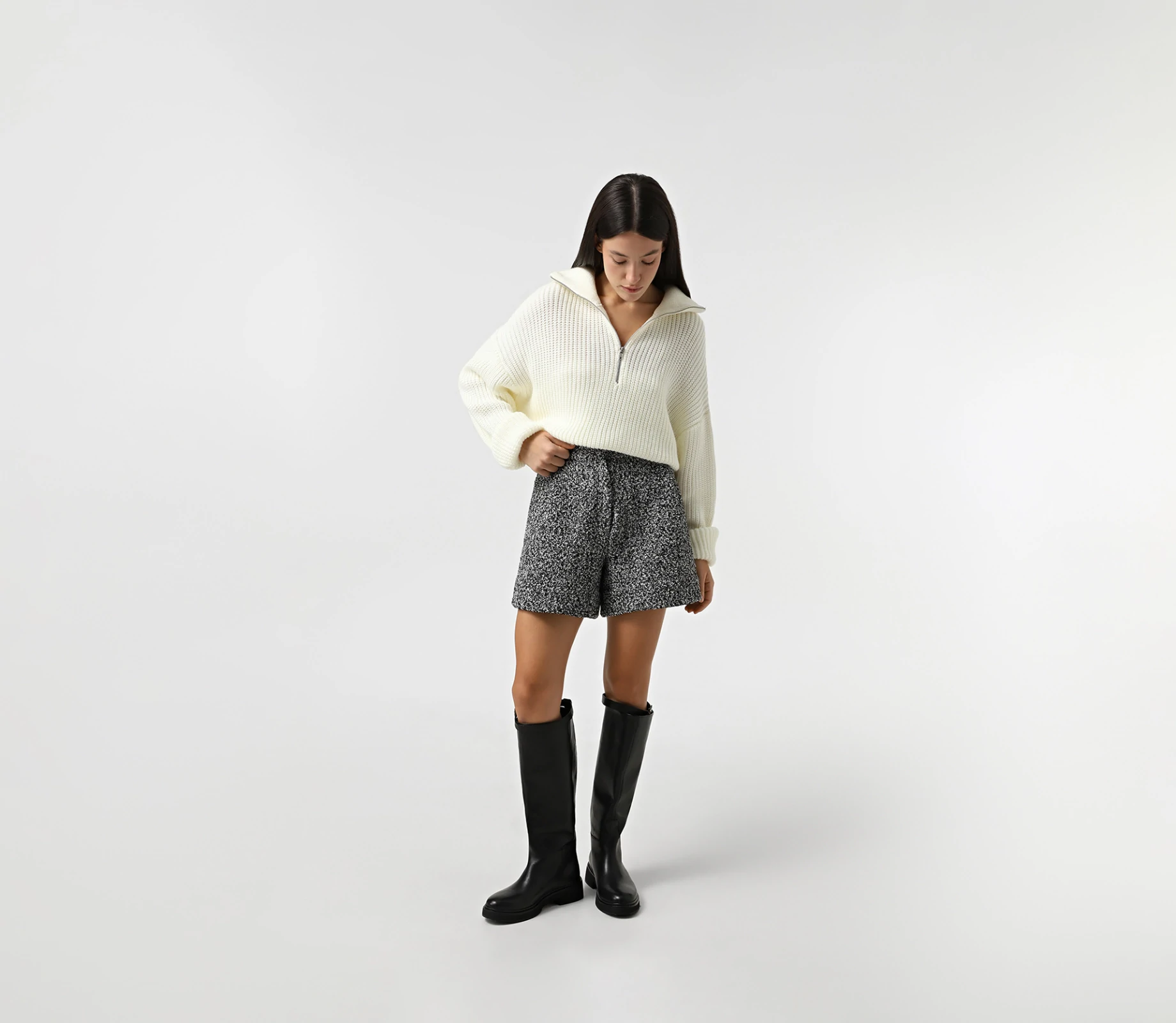 Шорти твідові сірий в інтернет-магазині