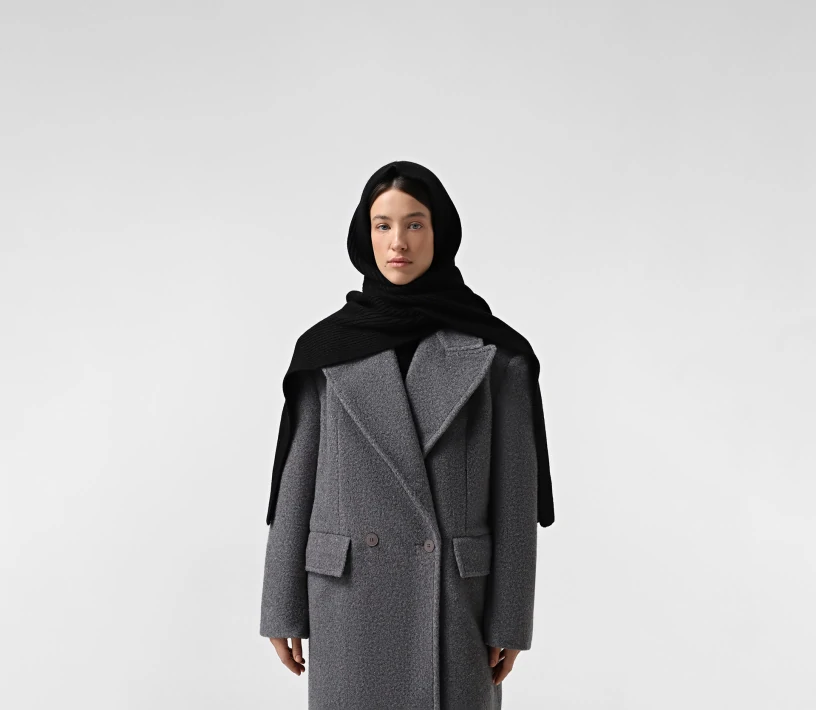 Шарф-шапка чорний акції