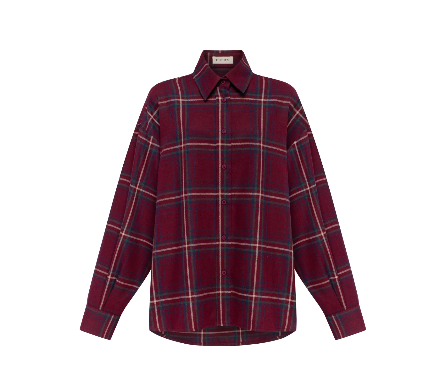 Сорочка в клітинку бургунді в інтернет-магазині