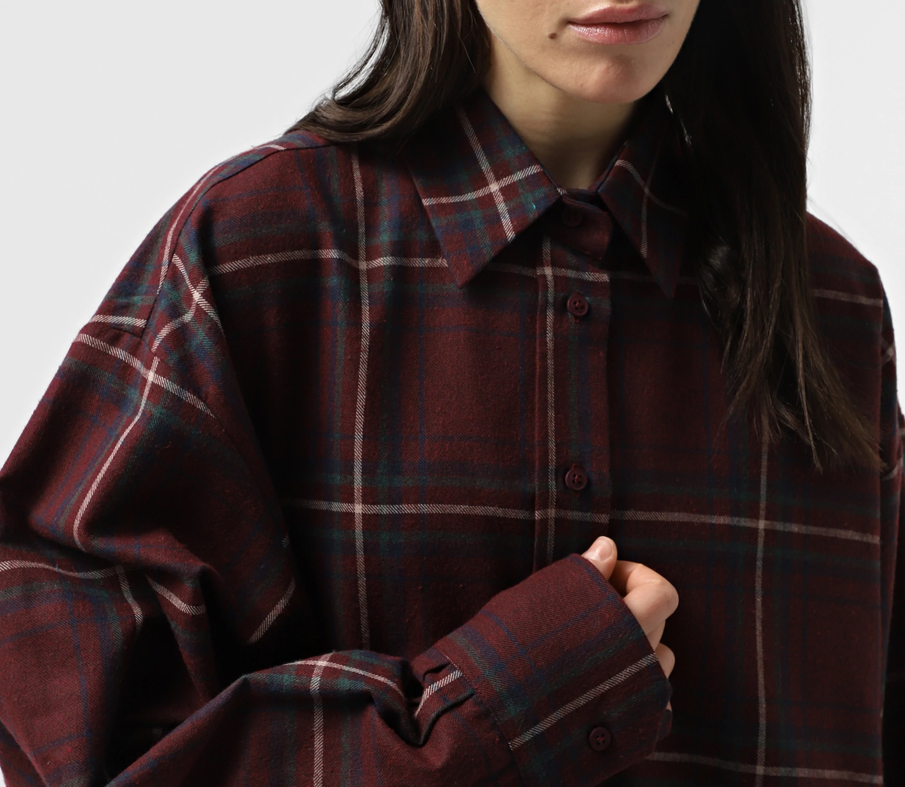 Сорочка в клітинку бургунді в Україні