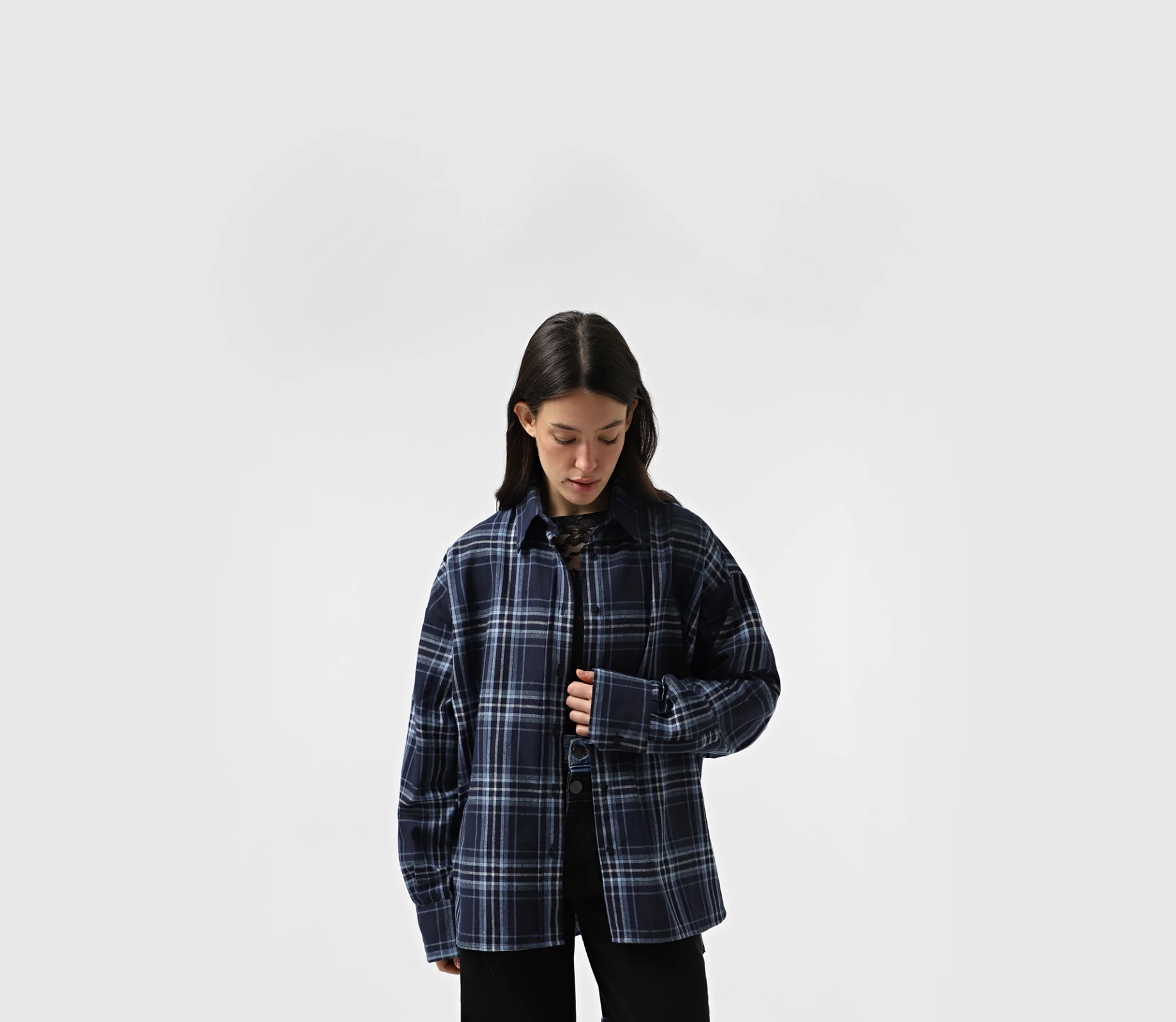 Сорочка в клітинку синій купити