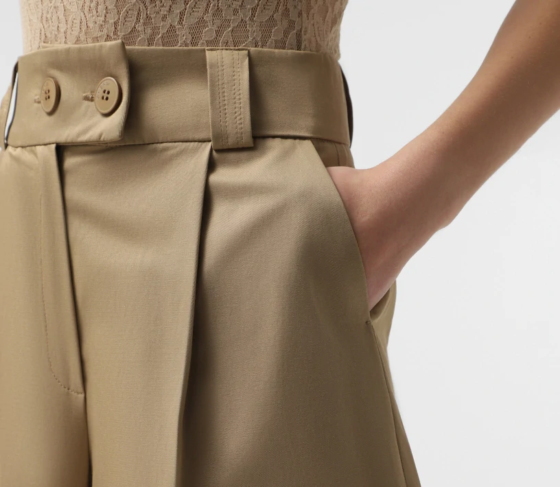 Шорти з двома ґудзиками бежевий недорого