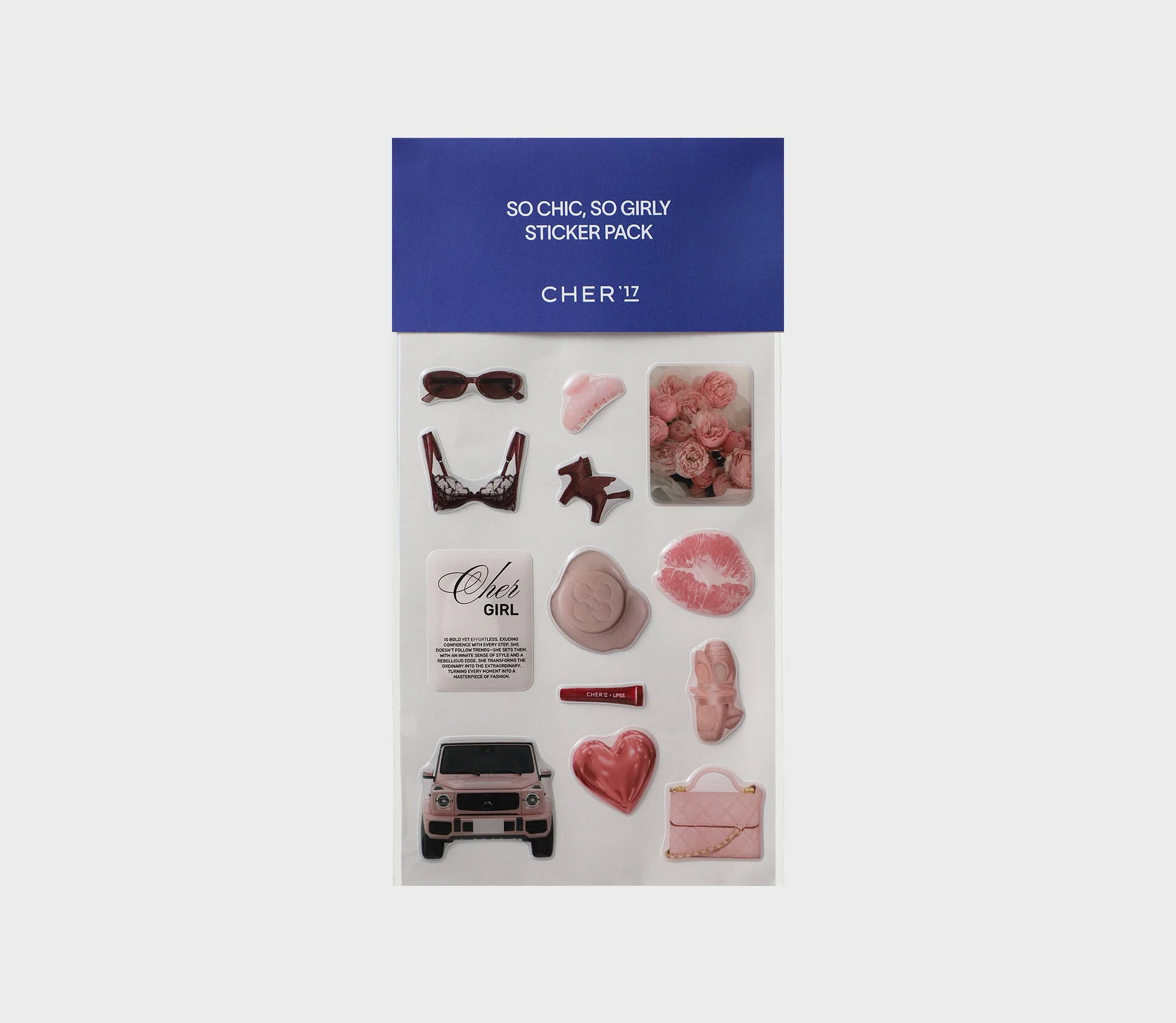 Стікерпак «Girly set» CHER’17 X ДІТИ ГЕРОЇВ рожевий акції