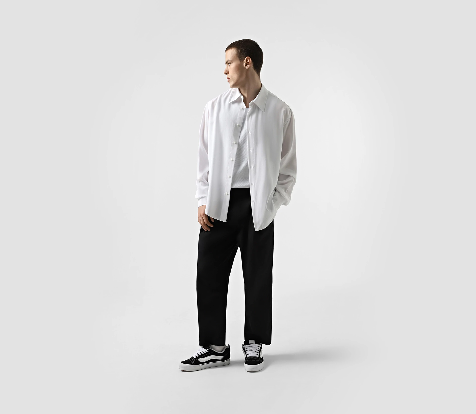 Сорочка чоловіча Tencel молочний знижки