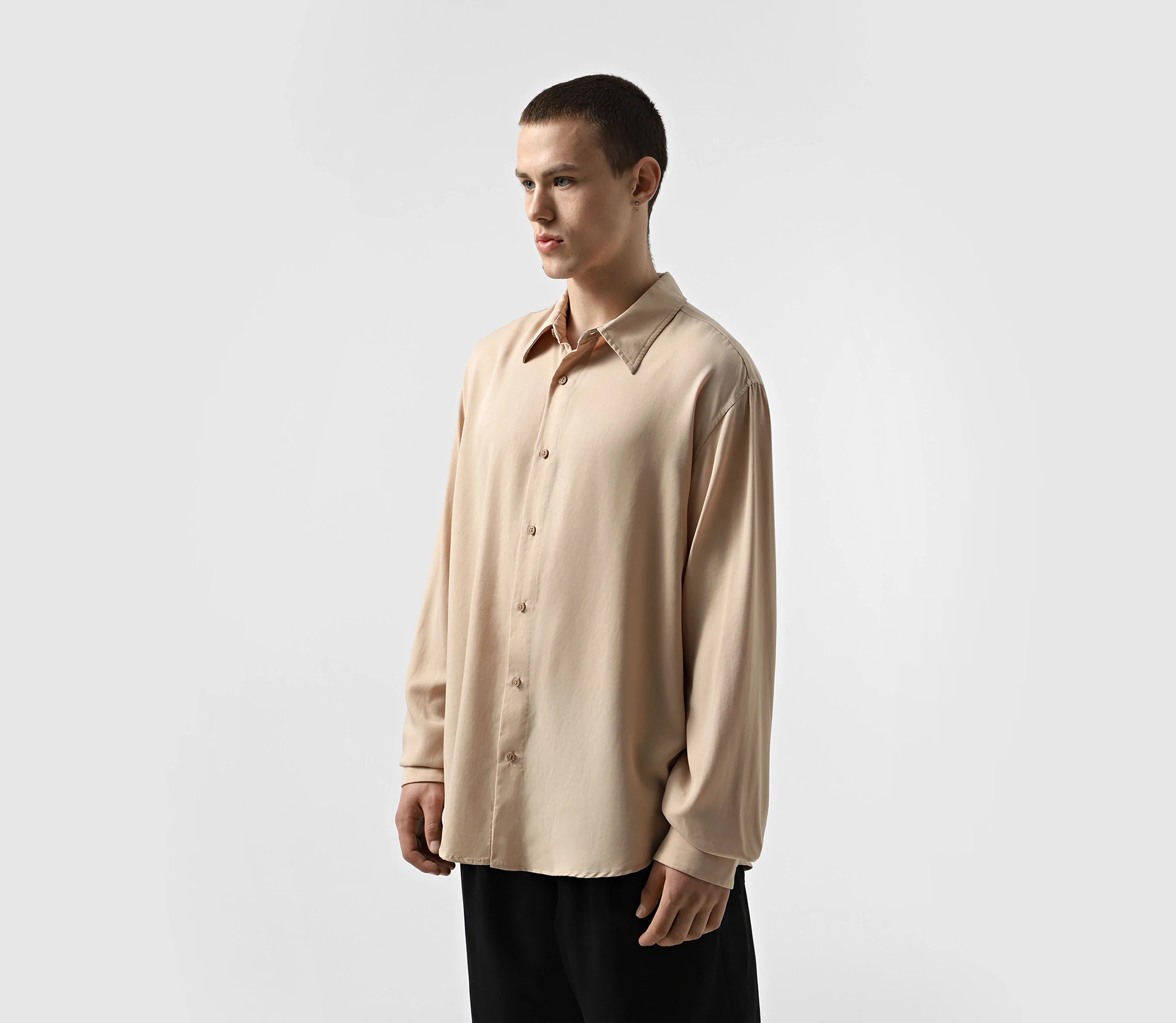 Сорочка чоловіча Tencel бежевий купити