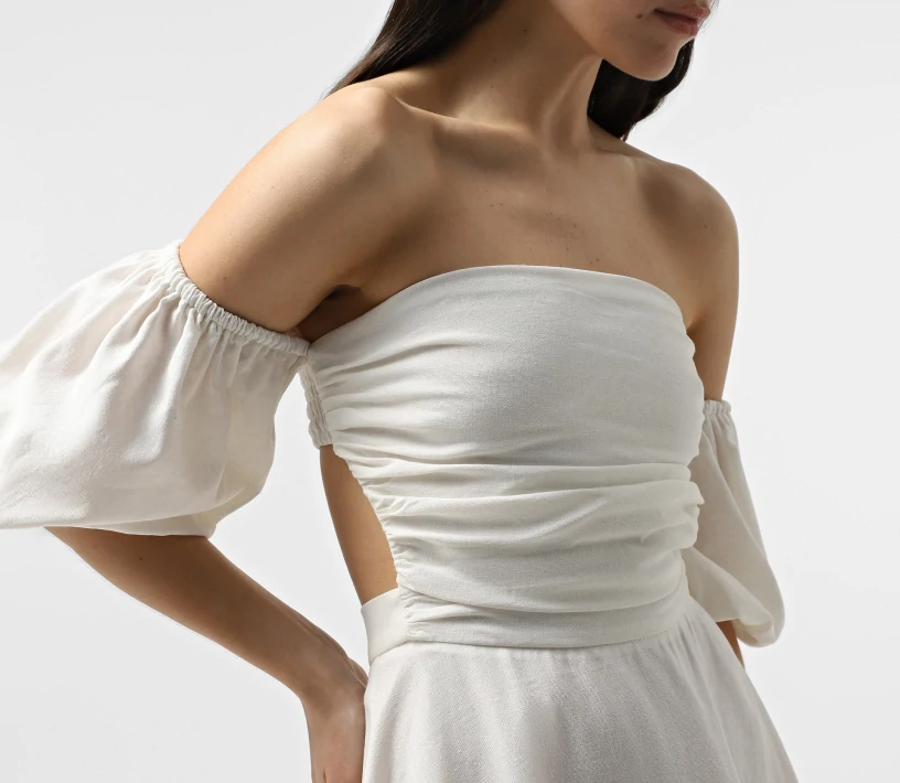 Сукня з оголеною спиною молочний cher17