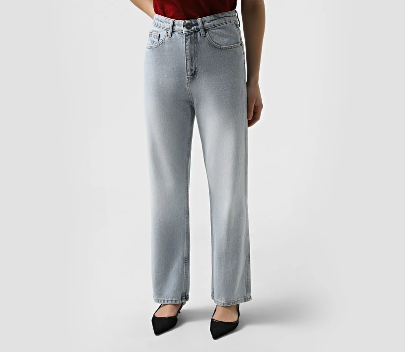 Джинси Straight блакитний знижки