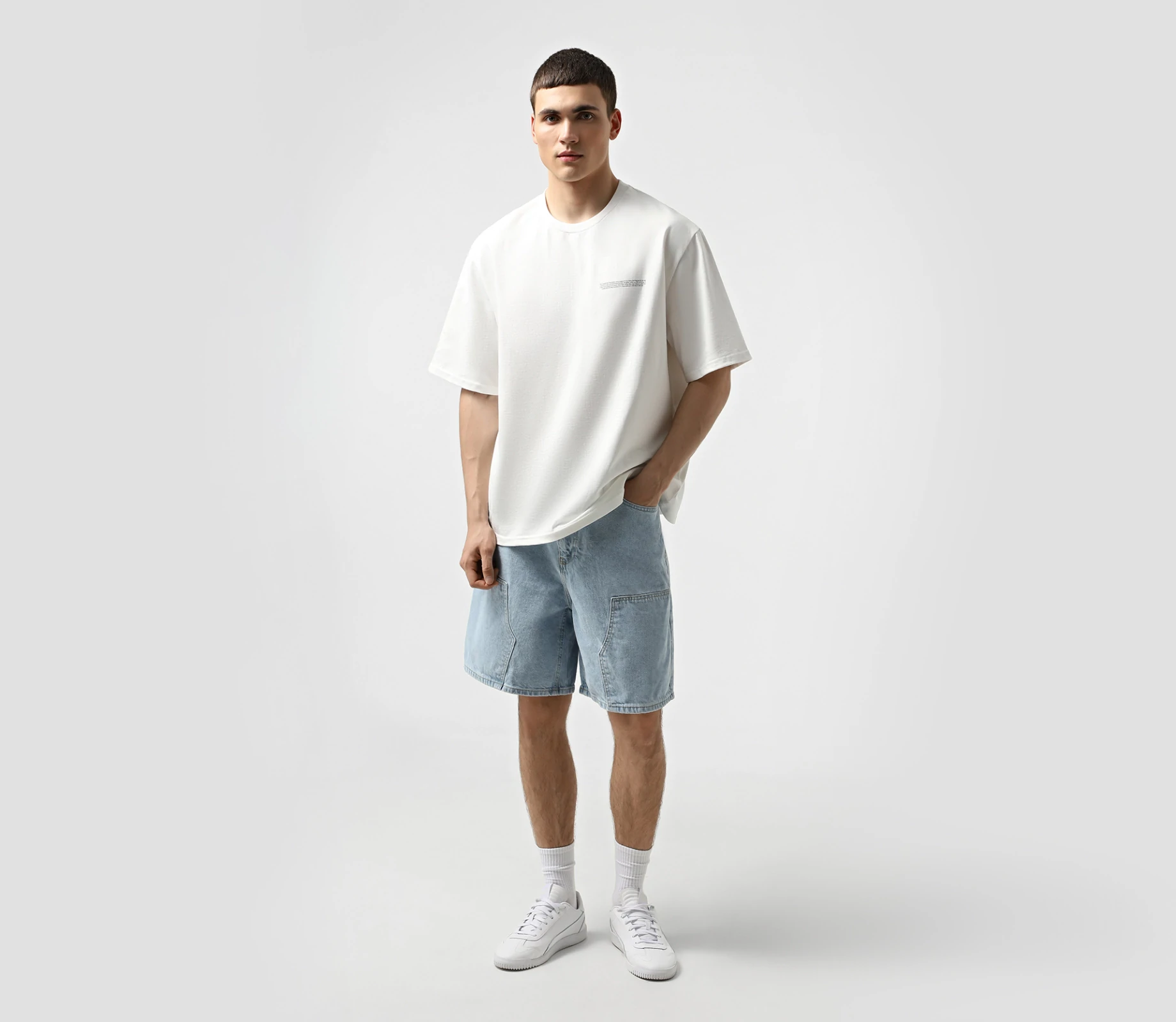 Шорти класичні джинсові блакитний cher17