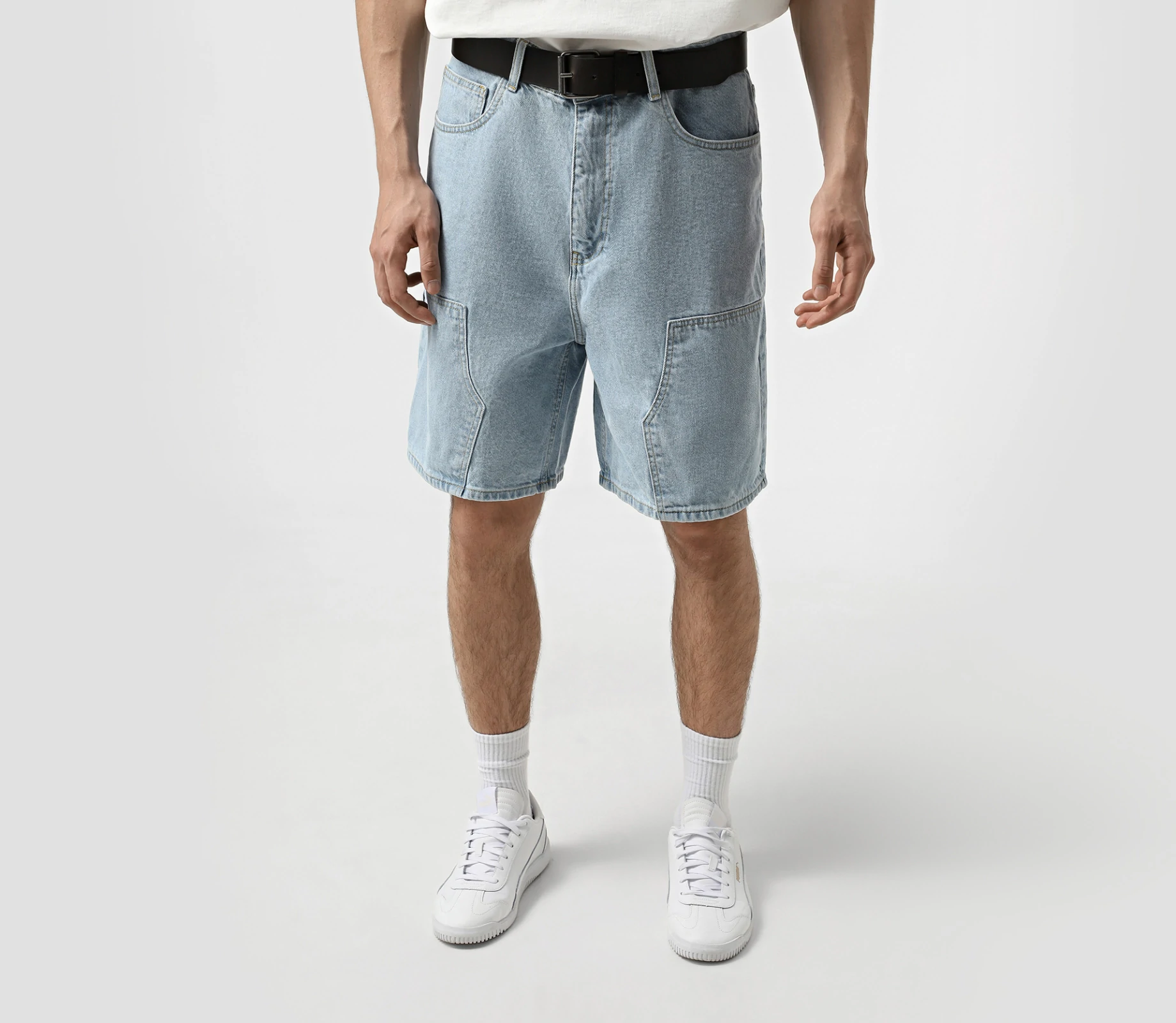 Шорти класичні джинсові блакитний ціна