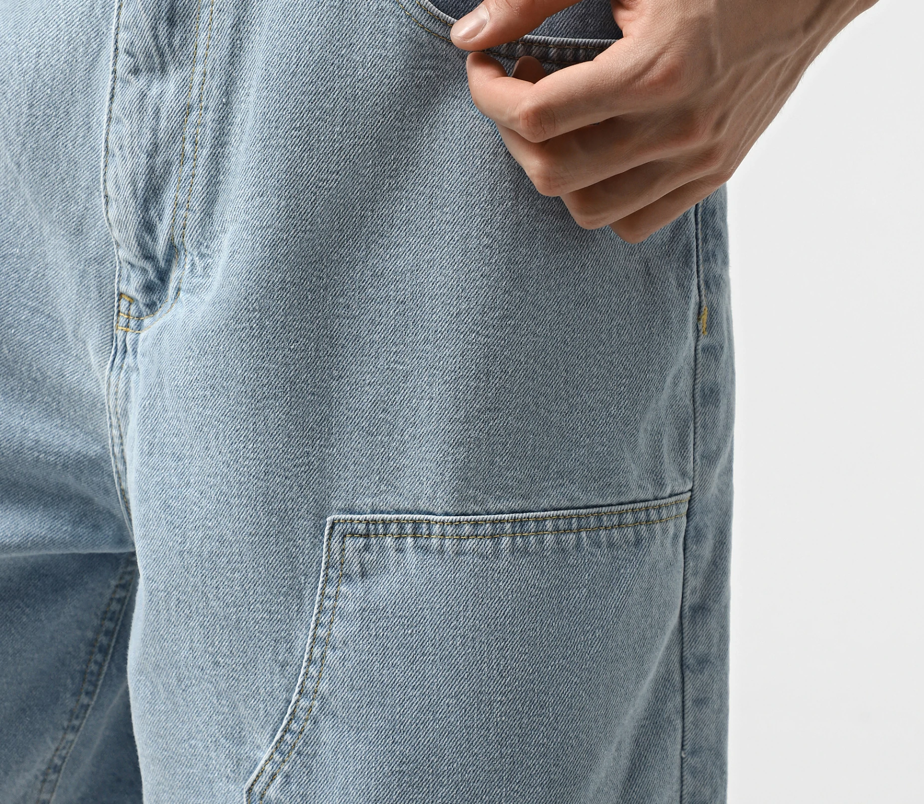 Шорти класичні джинсові блакитний акції