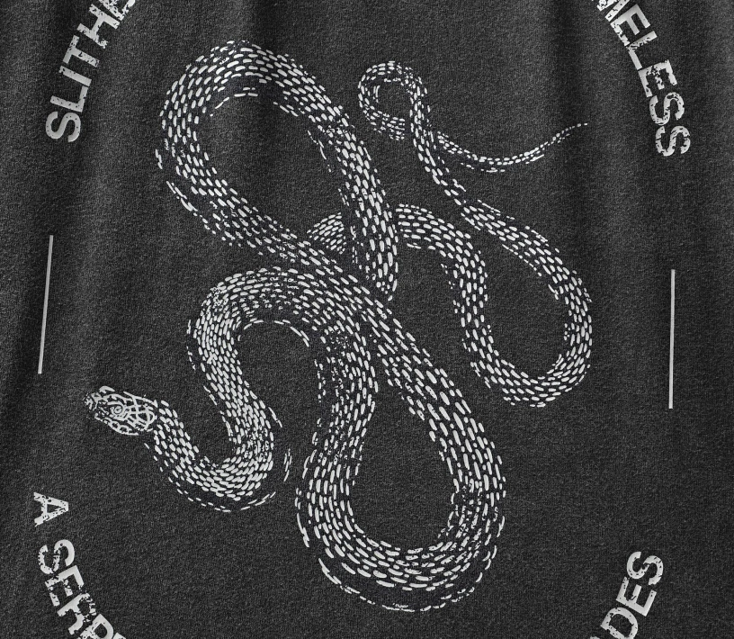 Футболка чоловіча «Snake» сірий в Україні