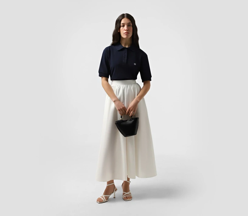 Поло класичне з лого синій в Україні