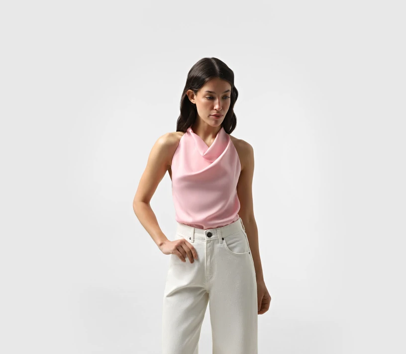 Топ з оголеною спинкою рожевий замовити