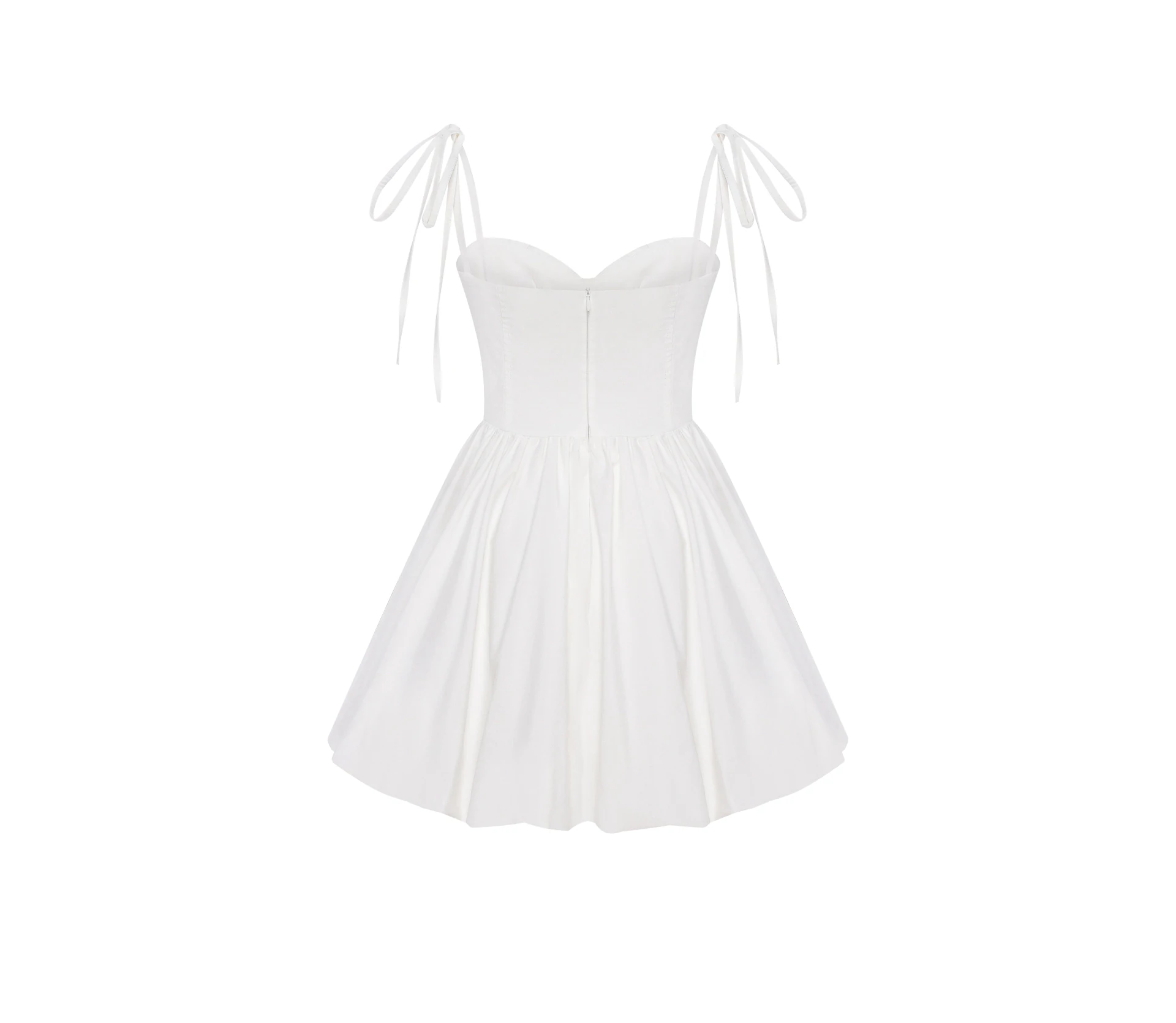 Сукня міні балон молочний - фото №6 Сукня міні балон молочний знижки