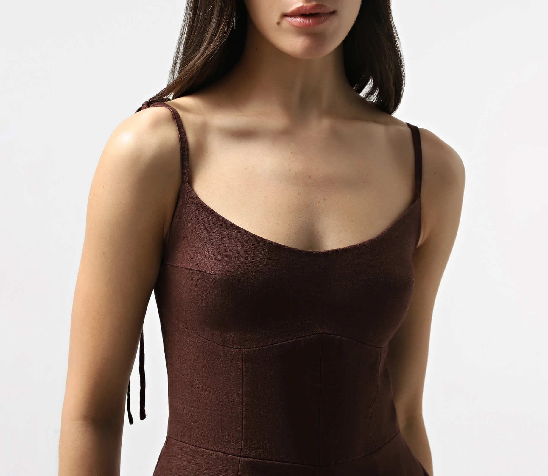 Комбінезон міні коричневий недорого