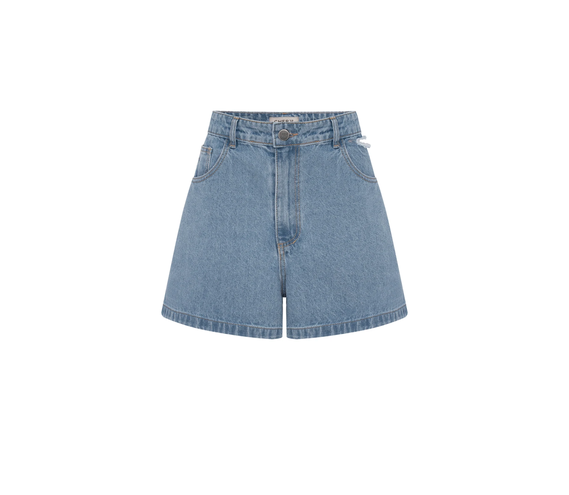 Шорти з розрізом збоку блакитний в інтернет-магазині