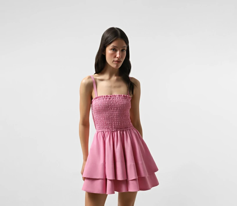 Сукня з подвійним низом рожевий в Україні