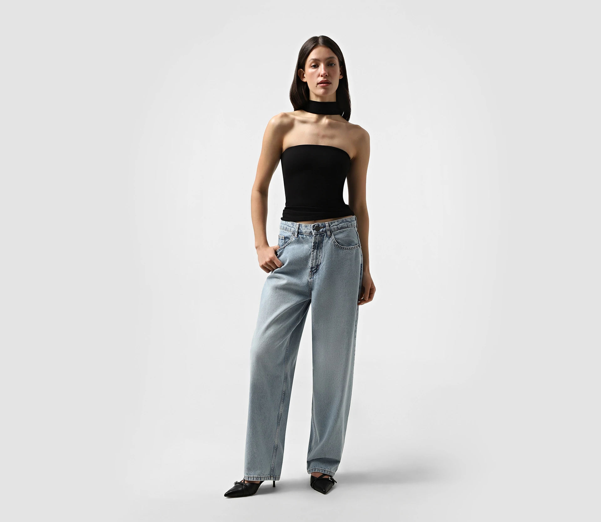 Джинси Baggy блакитний cher17
