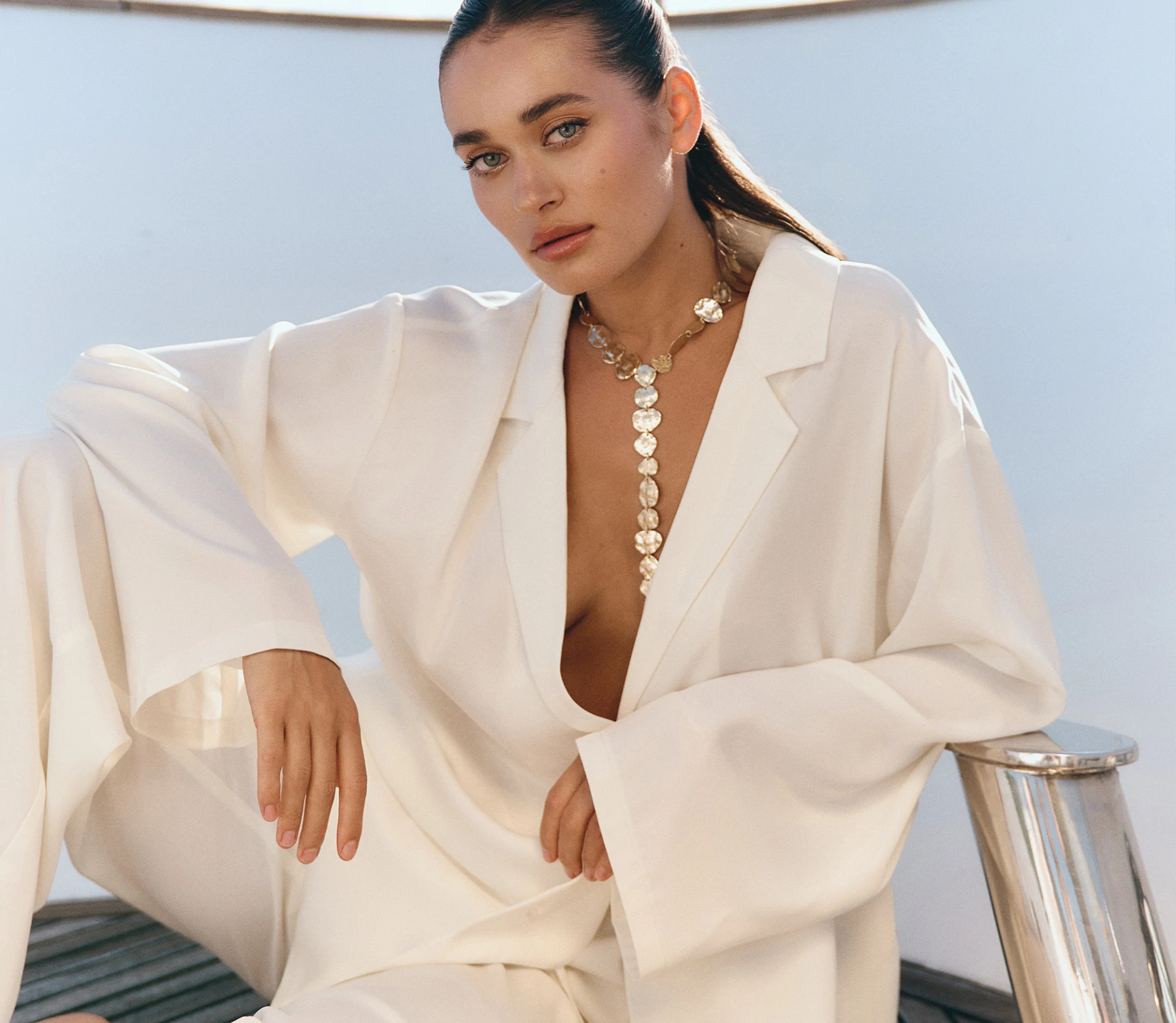 Костюм сорочка і штани на резинці молочний - фото №2 Костюм сорочка і штани на резинці молочний в Україні