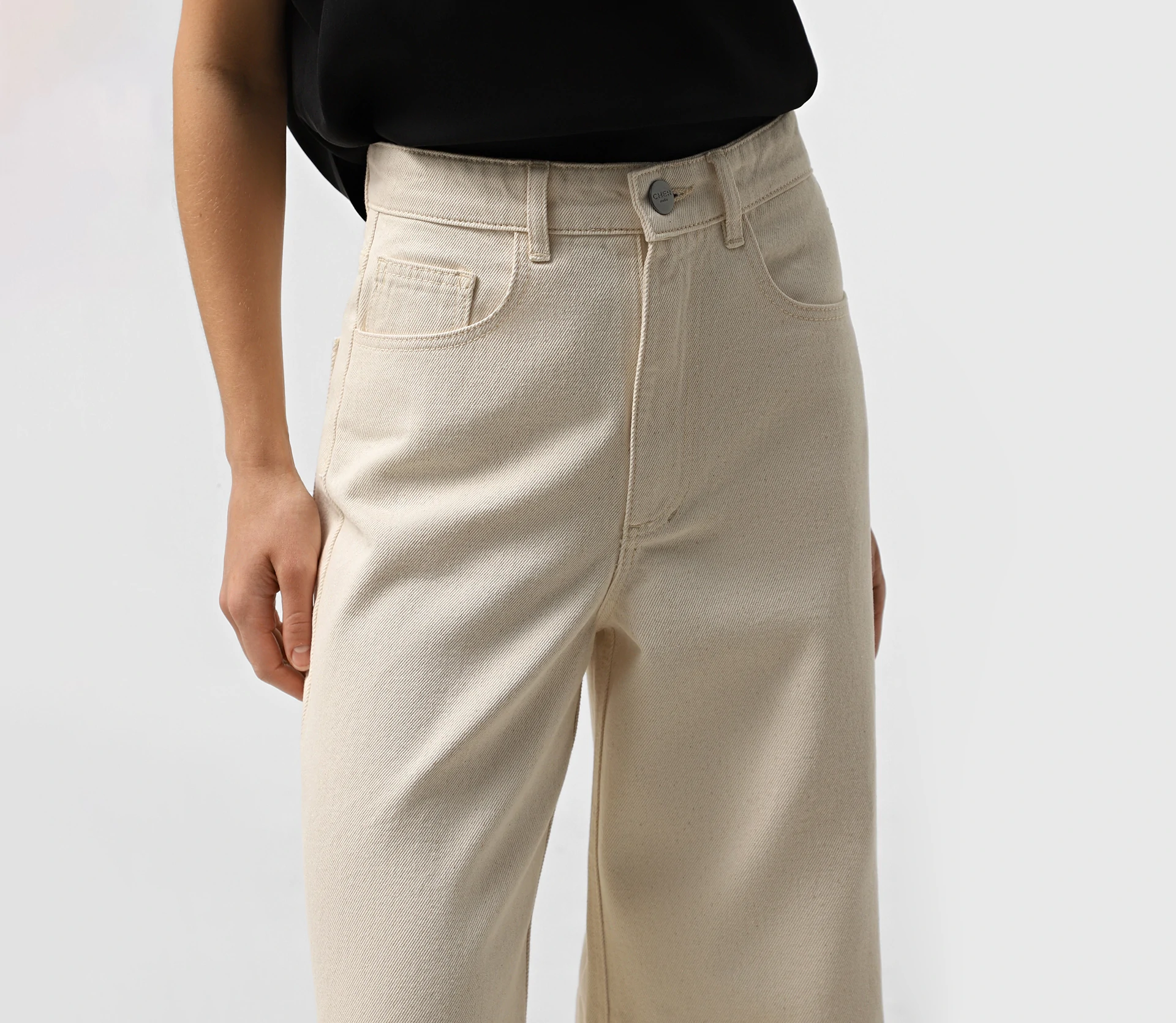 Джинси Baggy бежевий - фото №3 Джинси Baggy бежевий cher17