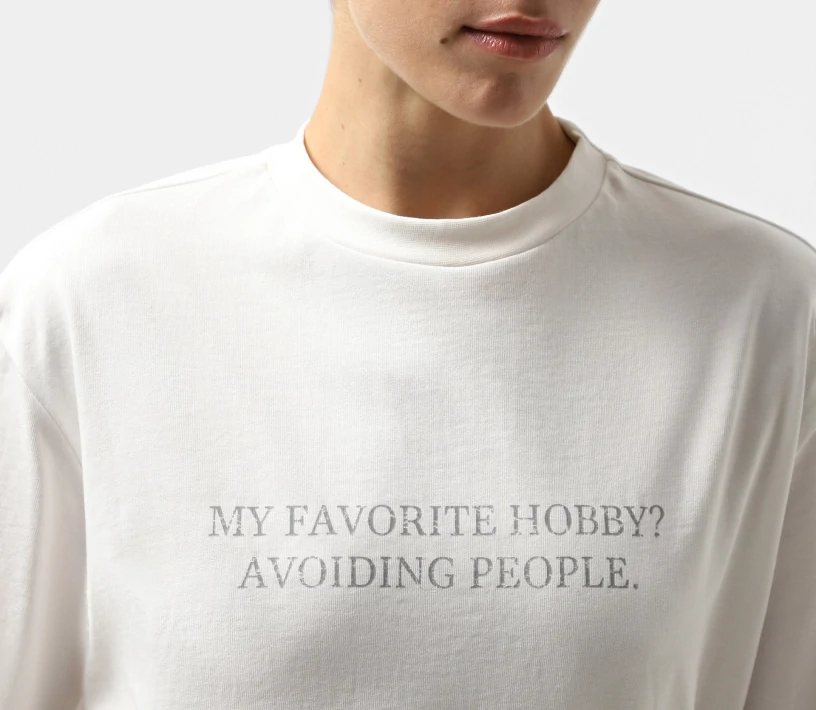 Футболка «My favourite hobby?» молочний акції