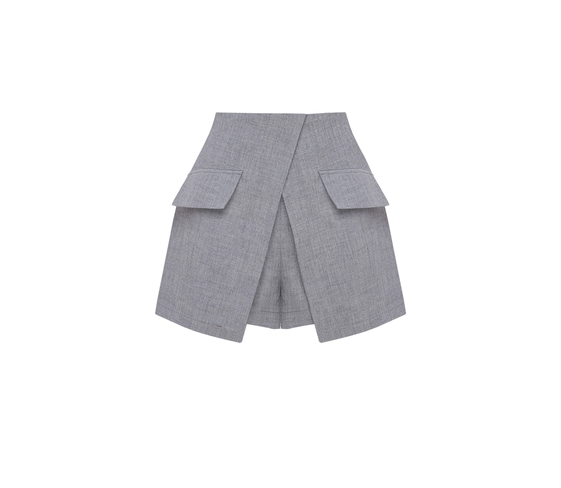 Спідниця-шорти з клапанами сірий купити